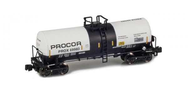 AZL 913819-2 Procor (Sodium Hydroxide) 17,600 Gallon Tank Car #69983 AZL 913819-2 Procor (Sodium Hydroxide) 17,600 Gallon Tank Car #69983