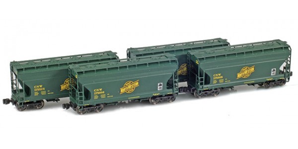 AZL 913903-1 CNW 2-Bay Hopper | 4-Car Set AZL 913903-1 CNW 2-Bay Hopper | 4-Car Set