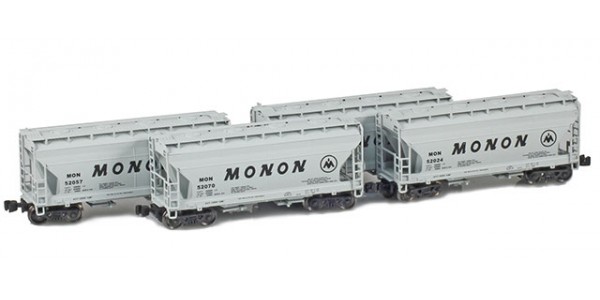 AZL 913906-1 ACF 2-Bay Hopper Monon | 4-Car Set AZL 913906-1 ACF 2-Bay Hopper Monon | 4-Car Set