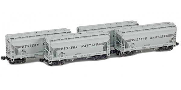 AZL 913914-1 ACF 2-Bay Hopper Western Maryland (WM) | 4-Car Set AZL 913914-1 ACF 2-Bay Hopper Western Maryland (WM) | 4-Car Set