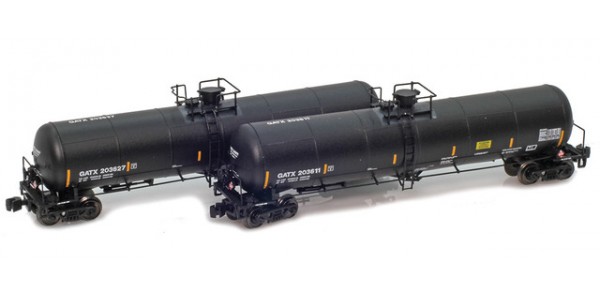 AZL 915512-1 GATX Trinity 31K Gallon Tank Car without Shield 203611, 203627 2-pack