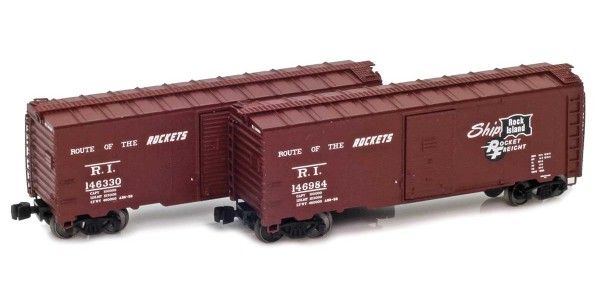 AZL 915408-1 RI Modified 1937 40´ AAR Box Car 146330, 146984 2-pack AZL 915408-1 RI Modified 1937 40´ AAR Box Car 146330, 146984 2-pack