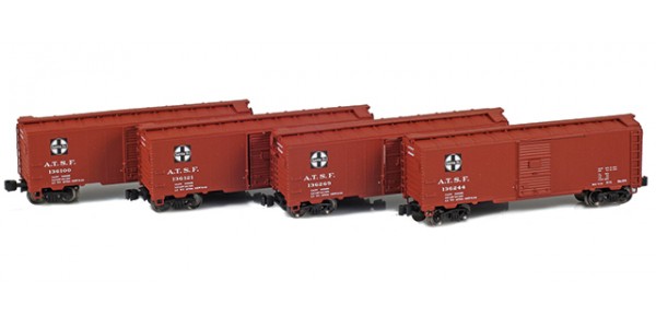 AZL 914300-1 ATSF 40' AAR Boxcar | 4-Car Set AZL 914300-1 ATSF 40' AAR Boxcar | 4-Car Set