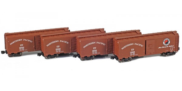 AZL 914309-1 Northern Pacific 40' AAR Boxcar | 4-Car Set AZL 914309-1 Northern Pacific 40' AAR Boxcar | 4-Car Set