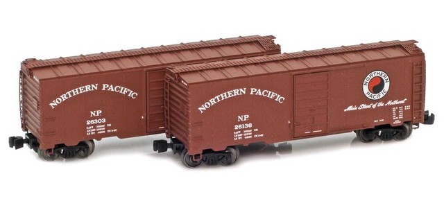 AZL 915406-1 NP Modified 1937 40´ AAR Box Car 26136, 26303 2-pack