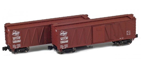 AZL 903172-1 40' Milwaukee Outside Braced Boxcar | 2-Car Set AZL 903172-1 40' Milwaukee Outside Braced Boxcar | 2-Car Set