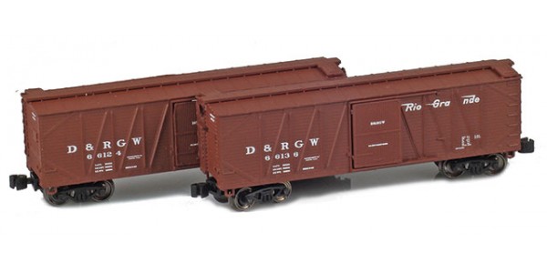 AZL 903181-1 40' D&RGW Outside Braced Boxcar | 2-Car Set AZL 903181-1 40' D&RGW Outside Braced Boxcar | 2-Car Set