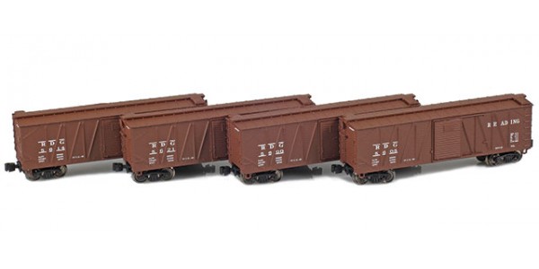 AZL 913107-1 40' Reading Outside Braced Boxcar | 4-Car AZL 913107-1 40' Reading Outside Braced Boxcar | 4-Car