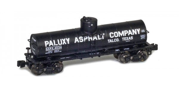 AZL 915010-1 Paluxy Asphalt Co. 8,000 Gallon Tank Car SHPX 4034 AZL 915010-1 Paluxy Asphalt Co. 8,000 Gallon Tank Car SHPX 4034