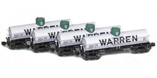 AZL 905002-1 Warren WRNX 8,000 Gallon Tank Car 4-Pack AZL 905002-1 Warren WRNX 8,000 Gallon Tank Car 4-Pack