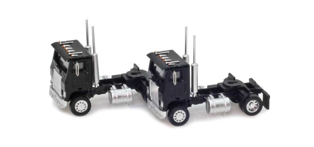 AZL 96103 Black Cab-Over Truck  2 pack