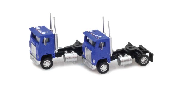 AZL 96105 Blue Cab-Over Truck  2 pack