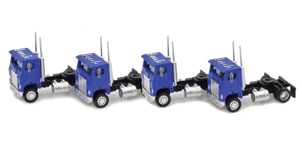 AZL 96125 Blue Cab-Over Truck  4 pack