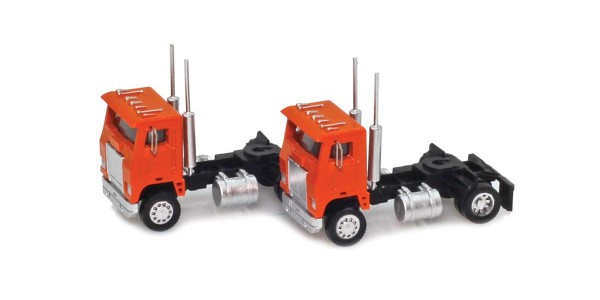 AZL 96107 Orange Cab-Over Truck  2 pack