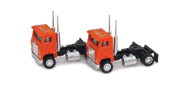 AZL 96107 Orange Cab-Over Truck  2 pack