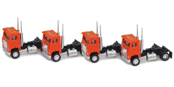 AZL 96127 Orange Cab-Over Truck  4 pack