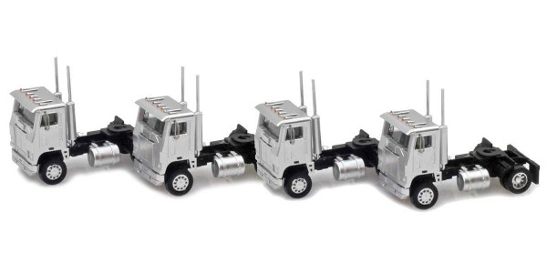 AZL 96124 Silver Cab-Over Truck  4 pack