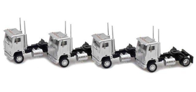 AZL 96124 Silver Cab-Over Truck  4 pack