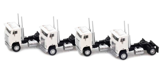AZL 96121 White Cab-Over Truck  4 pack
