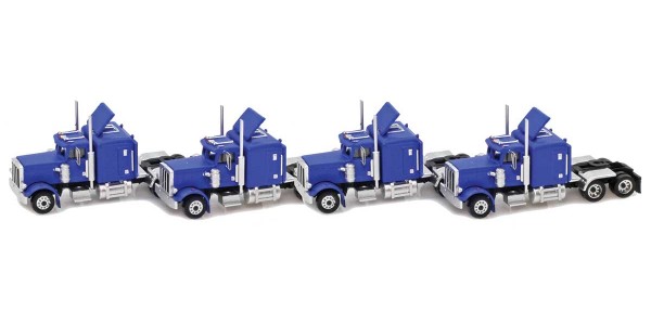 AZL 96025 Blue Hood Truck with Crew Cab  4 pack