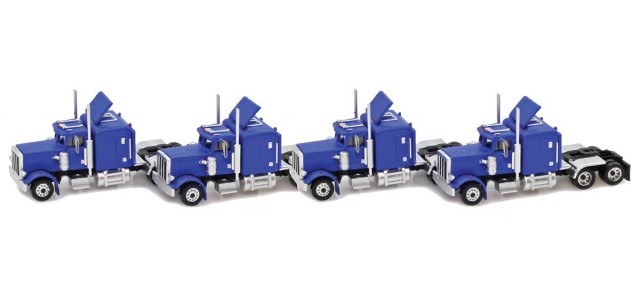 AZL 96025 Blue Hood Truck with Crew Cab  4 pack