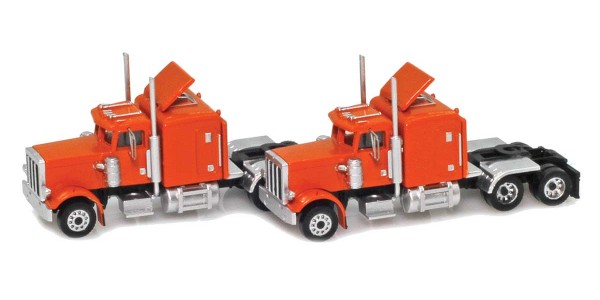 AZL 96007 Orange Hood Truck with Crew Cab  2 pack