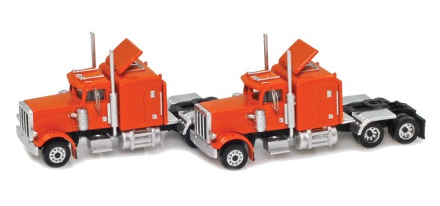 AZL 96007 Orange Hood Truck with Crew Cab  2 pack