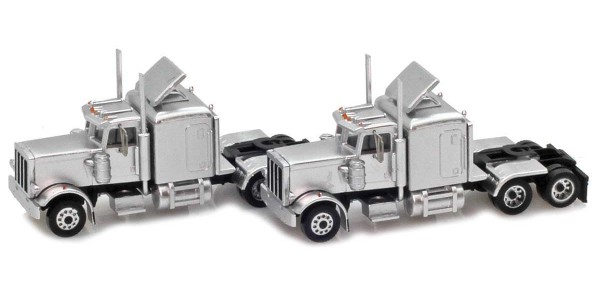 AZL 96004 Silver Hood Truck with Crew Cab  2 pack