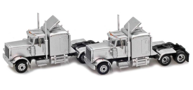 AZL 96004 Silver Hood Truck with Crew Cab  2 pack