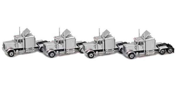 AZL 96024 Silver Hood Truck with Crew Cab  4 pack