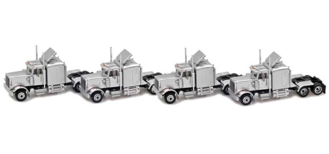 AZL 96024 Silver Hood Truck with Crew Cab  4 pack