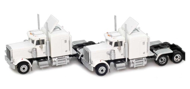 AZL 96001 White Hood Truck with Crew Cab  2 pack