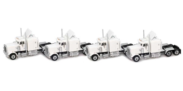 AZL 96021 White Hood Truck with Crew Cab  4 pack
