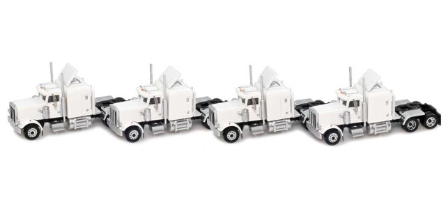 AZL 96021 White Hood Truck with Crew Cab  4 pack