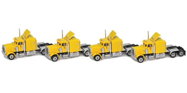 AZL 96026 Yellow Hood Truck with Crew Cab  4 pack