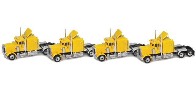 AZL 96026 Yellow Hood Truck with Crew Cab  4 pack