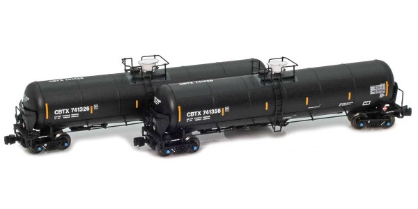 AZL 915511-1 CBTX Trinity 31K Gallon Modified Tank Car 741326, 741356 2-pack AZL 915511-1 CBTX Trinity 31K Gallon Modified Tank Car 741326, 741356 2-pack