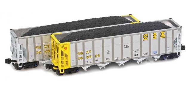 AZL 905707-1 CSXT Autoflood III Hopper 360041, 360037 Two-pack  