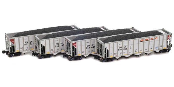 AZL 915701-1 BNSF Swoosh Autoflood III Hopper  651423, 651750, 651844, 652808 Set