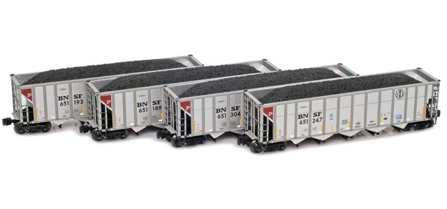 AZL 915702-1 BNSF Circle Autoflood III Hopper 651189, 651193, 651247, 651304