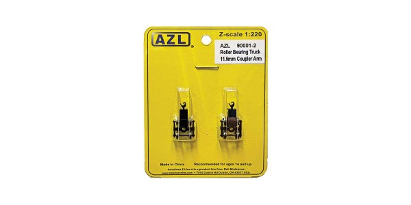 AZL 90001-2 2 pack Roller Bearing Trucks  11.5mm coupler arm