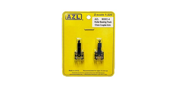 AZL 90001-4 2 pack Roller Bearing Trucks  17mm coupler arm