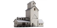 Archistories 701241H White Corrugated Kit | American Grain Elevator w/ AZL PS2-CD Hopper