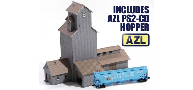 Archistories 702241H Grey Corrugated Kit | American Grain Elevator w/ AZL PS2-CD Hopper Archistories 702241H Grey Corrugated Kit | American Grain Elevator w/ AZL PS2-CD Hopper