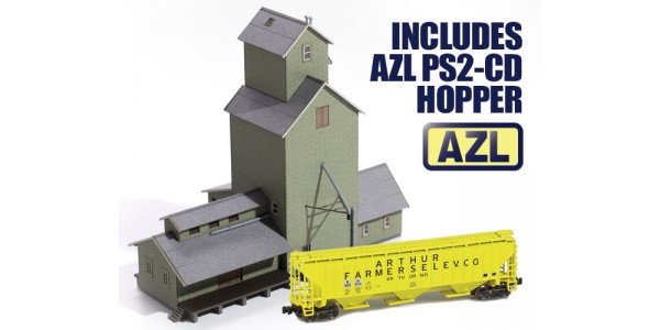 Archistories 704241H Olive Kit | American Grain Elevator w/ AZL PS2-CD Hopper Archistories 704241H Olive Kit | American Grain Elevator w/ AZL PS2-CD Hopper