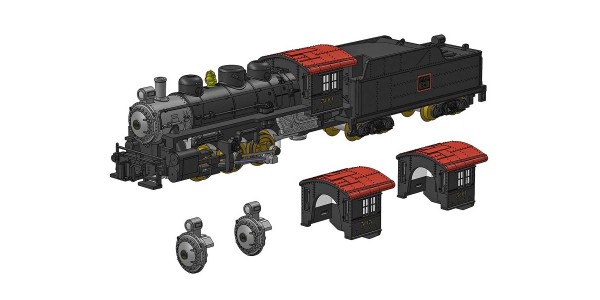 Rokuhan T040-4 CB&Q (Burlington)  Road numbers: 500, 505 and 509