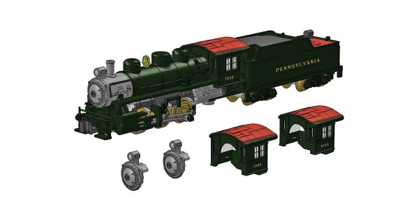 Rokuhan T040-5 Pennsylvania Railroad Road numbers: 7032, 7089 and 8166 Rokuhan T040-5 Pennsylvania Railroad Road numbers: 7032, 7089 and 8166