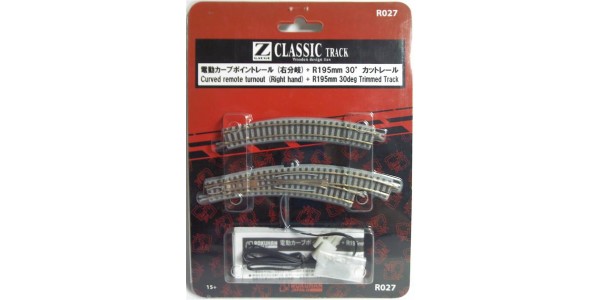 Rokuhan R027 Right Curved Turnout R195 / R220 Set