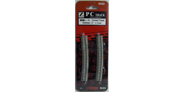 Rokuhan R059 PC Curved Track R490 13 Degree Concrete