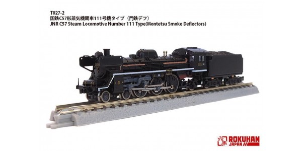Rokuhan T027-2 JNR C57 Steam Locomotive 111 Montetsu Smoke Deflectors